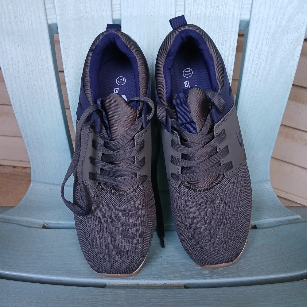 Geers Mens Sz 7.5 M Grey Running Tennis Shoes Pre-owned